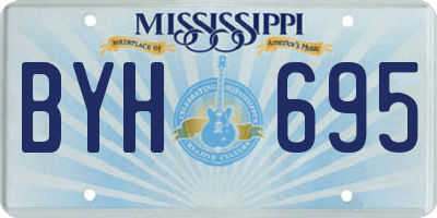 MS license plate BYH695
