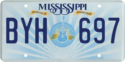 MS license plate BYH697
