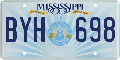 MS license plate BYH698
