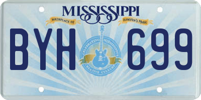 MS license plate BYH699