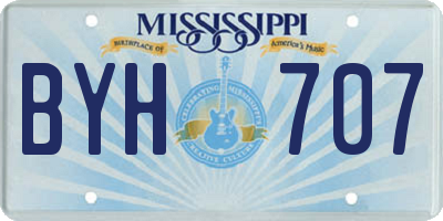MS license plate BYH707