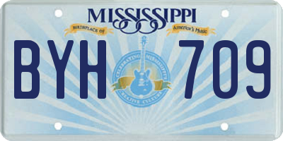 MS license plate BYH709