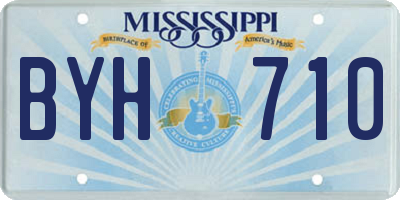MS license plate BYH710