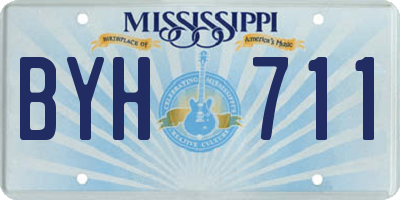 MS license plate BYH711