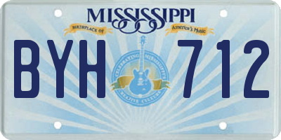 MS license plate BYH712