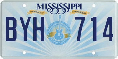 MS license plate BYH714