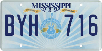 MS license plate BYH716