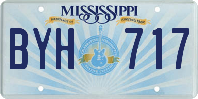 MS license plate BYH717