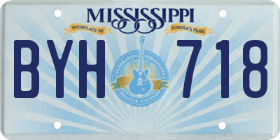 MS license plate BYH718