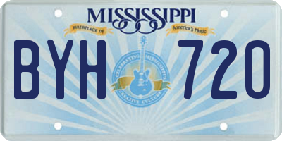 MS license plate BYH720