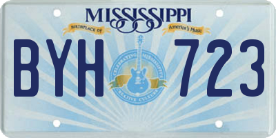 MS license plate BYH723
