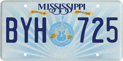 MS license plate BYH725