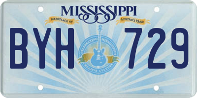 MS license plate BYH729