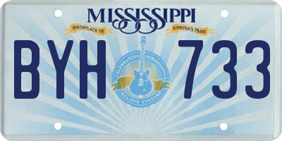 MS license plate BYH733