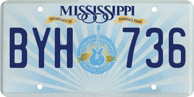 MS license plate BYH736