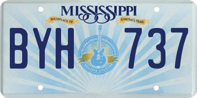 MS license plate BYH737