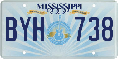 MS license plate BYH738