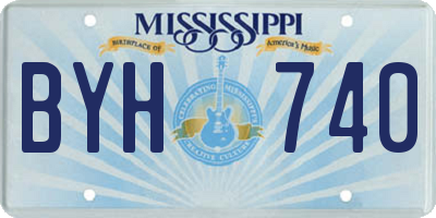 MS license plate BYH740