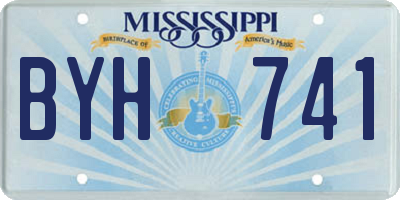 MS license plate BYH741