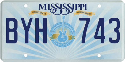 MS license plate BYH743