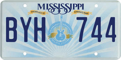 MS license plate BYH744