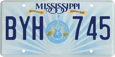 MS license plate BYH745