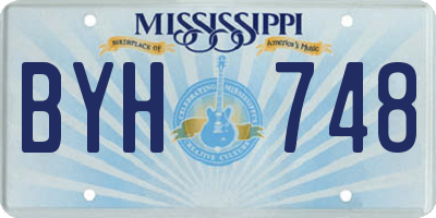 MS license plate BYH748