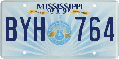 MS license plate BYH764