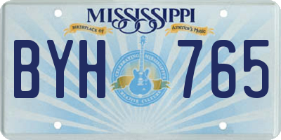 MS license plate BYH765