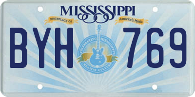 MS license plate BYH769