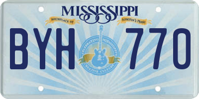 MS license plate BYH770