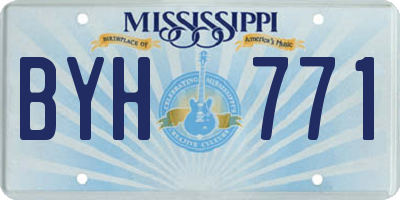 MS license plate BYH771