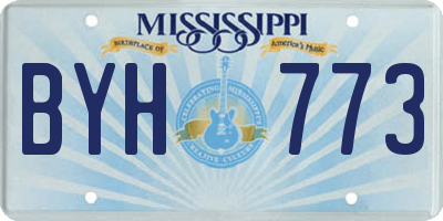 MS license plate BYH773