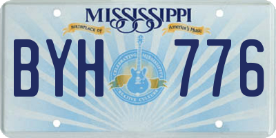 MS license plate BYH776