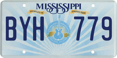 MS license plate BYH779
