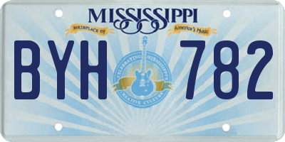 MS license plate BYH782