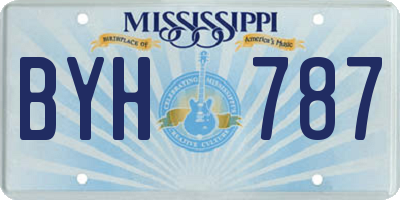 MS license plate BYH787