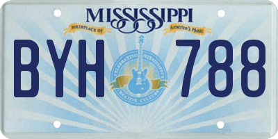 MS license plate BYH788