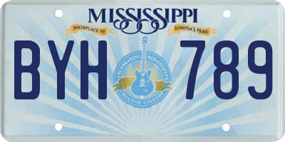 MS license plate BYH789