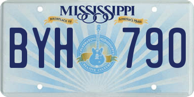 MS license plate BYH790