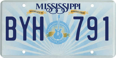 MS license plate BYH791