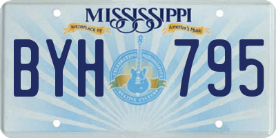 MS license plate BYH795