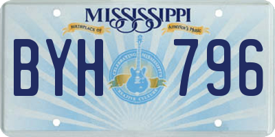 MS license plate BYH796