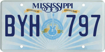 MS license plate BYH797