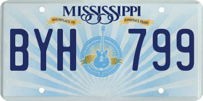 MS license plate BYH799