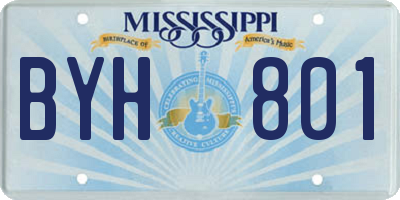MS license plate BYH801