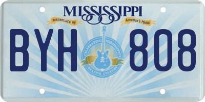 MS license plate BYH808