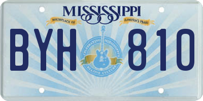 MS license plate BYH810