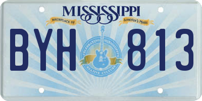 MS license plate BYH813