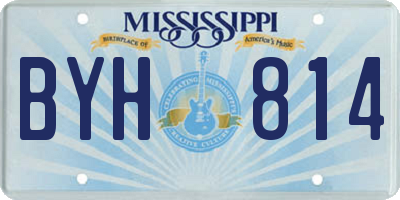 MS license plate BYH814
